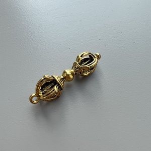 Gold Hourglass Charm